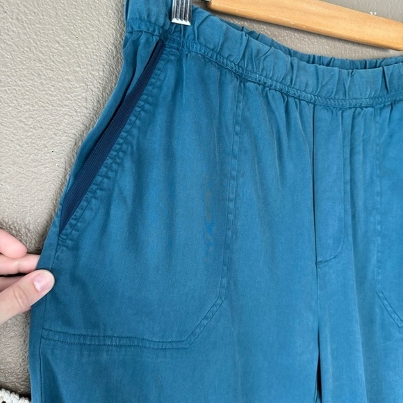 Soft Surroundings Lush Living flowy pants loose fit pull on blue tencel D - Picture 6 of 9